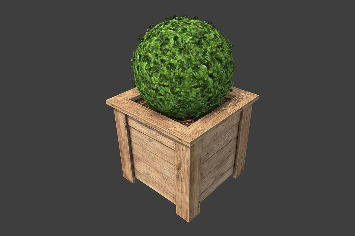 flower bed 3D Model .c4d .max .obj .3ds .fbx .stl .blend