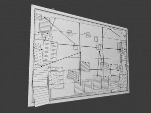detective pinboard 3D मॉडल