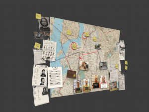 detective pinboard 3D मॉडल