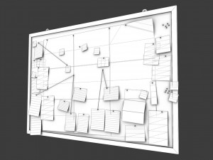 detective pinboard 3D मॉडल