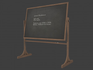 school blackboard 3D Model