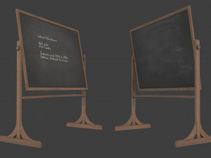school blackboard Model 3D