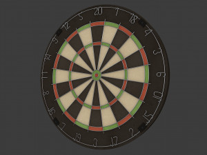 dartboard cabinet and darts 3D मॉडल