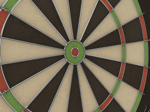 dartboard cabinet and darts 3D Model