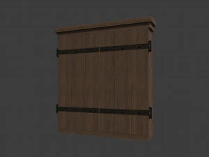 dartboard cabinet and darts 3D Model