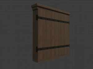 dartboard cabinet and darts 3D Model