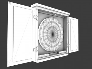 dartboard cabinet and darts 3D मॉडल