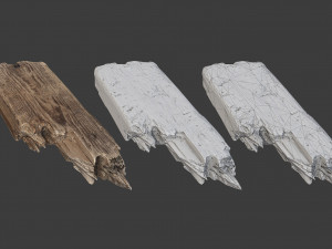 scanned logs planks sticks and stumps 3D Model