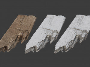 scanned logs planks sticks and stumps 3D Model