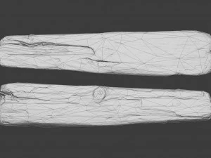 scanned logs planks sticks and stumps 3D Model