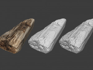 scanned logs planks sticks and stumps 3D Model