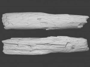 scanned logs planks sticks and stumps 3D Model