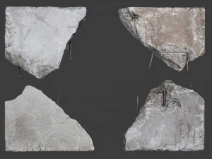 scanned construction debris pack 3D Model