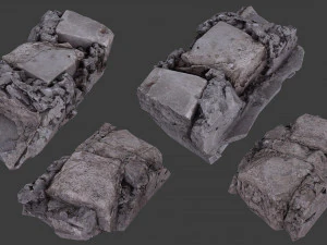 scanned construction debris pack 3D Model