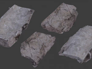 scanned construction debris pack 3D Model