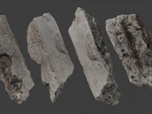 scanned construction debris pack 3D Model