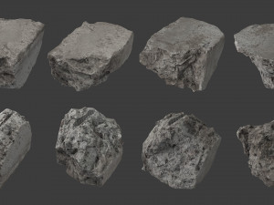 scanned construction debris pack 3D Model