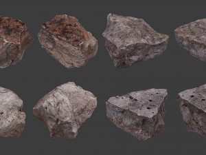 scanned construction debris pack 3D Model