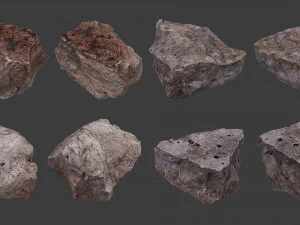 scanned construction debris pack 3D Model