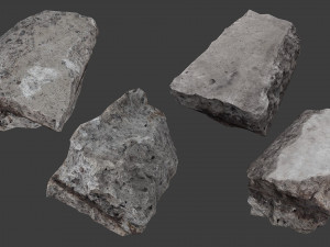 scanned construction debris pack 3D Model