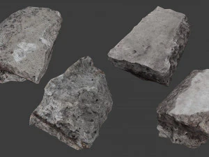 scanned construction debris pack 3D Model
