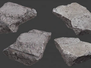 scanned construction debris pack 3D Model