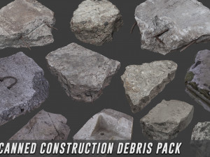 scanned construction debris pack 3Dモデル