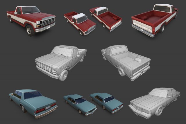 american cars ultimate collection 3Dモデル in クラシックカー 3DExport