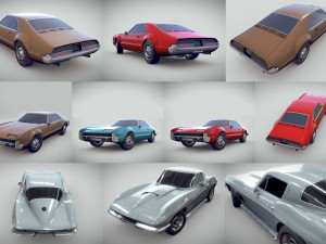 american cars ultimate collection Modello 3D