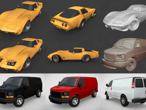american cars ultimate collection 3D Model