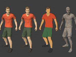 lowpoly rigged male essentials Modèle 3D