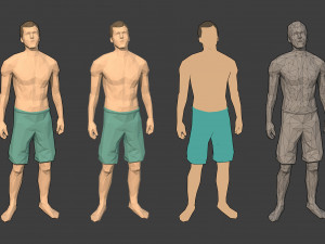 lowpoly rigged male essentials Modèle 3D