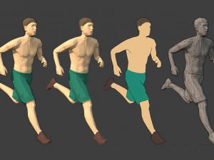 lowpoly rigged male essentials Modèle 3D