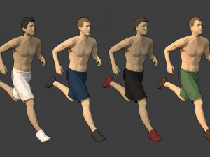 lowpoly rigged male essentials Modèle 3D