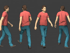 lowpoly rigged male essentials Modèle 3D