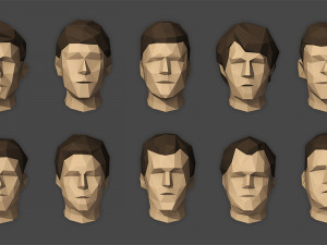 lowpoly rigged male essentials Modèle 3D