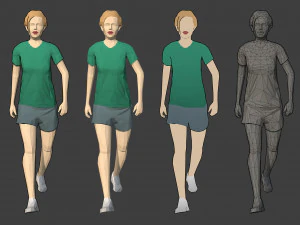 lowpoly hileli insanlar 3D Model