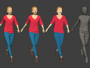 lowpoly hileli insanlar 3D Model