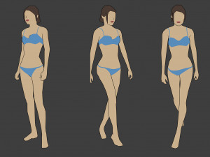 rigged lowpoly female character - caren Modelo 3D