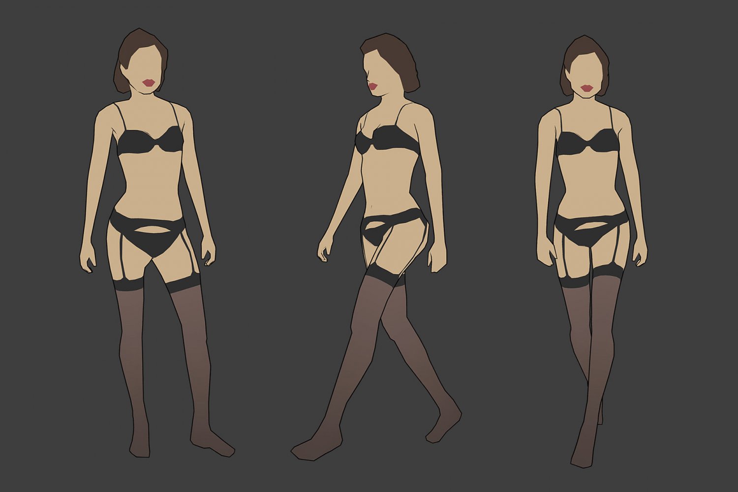 Rigged Lowpoly Female Character Jane 3d Model In Woman 3dexport