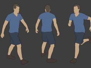 rigged lowpoly male character - jack 3D Model