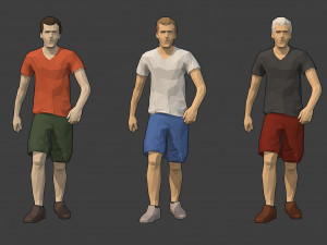 rigged lowpoly male character - jack Modelo 3D