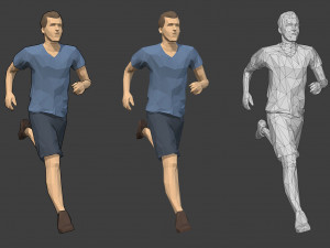 rigged lowpoly male character - jack Modelo 3D