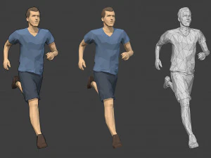 rigged lowpoly male character - jack 3D Model