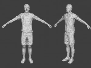 rigged lowpoly male character - jack 3D Model