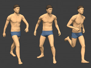 rigged lowpoly male character - jim 3Dモデル