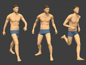 rigged lowpoly male character - jim 3D Model