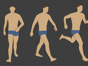 rigged lowpoly male character - jim 3D Model