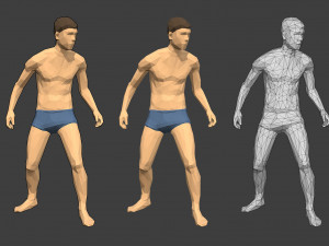rigged lowpoly male character - jim Modelo 3D