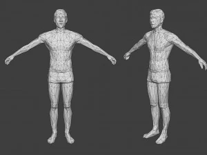 rigged lowpoly male character - jim 3D Model